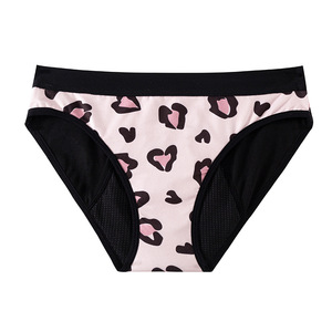 Culottes menstruelles imprimées taille moyenne pour adolescentes, sans coussinets, 4 couches, anti-fuites, respirantes - Product Image 5