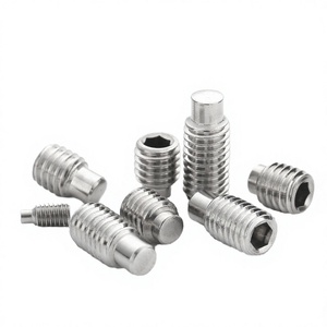 <b>M3</b>-M12 Stainless Steel Dog Point Grub Set <b>Screws</b> Industry Metric DIN915 Flat Head Socket <b>Screws</b> Class 8 Plain Finish - Product Image 2