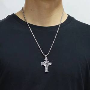 Crucifijo Vintage de acero inoxidable de alta calidad, joyería cristiana, colgante de Cruz de Jesús religioso con personalidad - Product Image 4