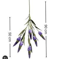 6 Tangkai Bunga Lavender Sutra Buatan untuk Dekorasi Pernikahan, Hiasan Visual Mal, Rangkaian Bunga, Pajangan Jendela, Foto