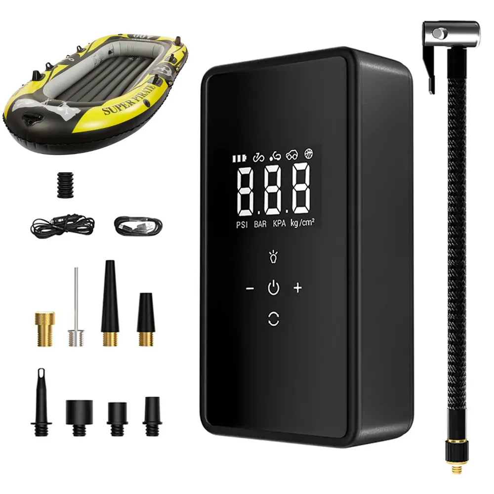 Newest Full-Touch Screen Mobile Phone Powerbanks Wireless Air Pump with Blower Multiple Uses portable Air Compressor