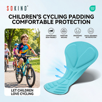 Coussinets de cyclisme pour garçons de haute qualité avec tissu jacquard respirant, séchage rapide, matériau écologique en Spandex/Nylon Sokind Sk471