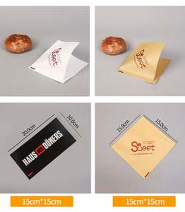 Custom Logo Sandwich Burger Paper <b>Bag</b> Disposable Food Grade PE Coated Hamburger Bread <b>Cake</b> Grease Proof Wrapping Paper <b>Bag</b> - Product Image 6