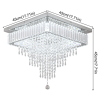 Lustre suspendu en cristal à LED 120W avec changement de couleur, certifié SAA, pour appartement intelligent