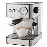 Machine à café expresso Anbolife 20 bars en acier inoxydable avec buse vapeur et thermomètre 1,8 L OEM ODM