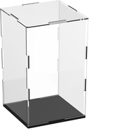 Vitrine de présentation en acrylique transparente sur mesure, anti-poussière, autoportante, pour objets de collection