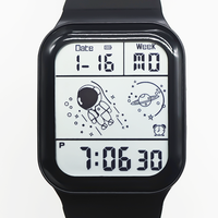 Montre électronique à cadran astronaute, explosion d'usine, montre LED pour étudiants, montre tendance pour femmes, hommes, garçons et filles