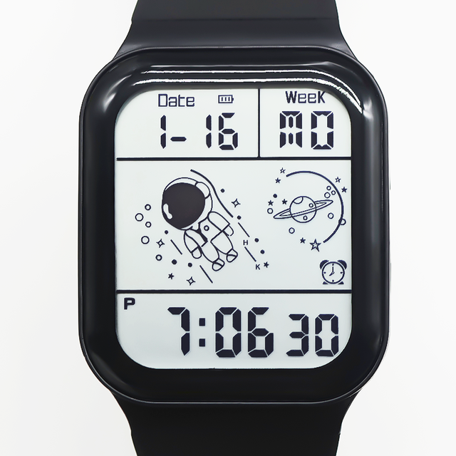 Factory Explosions Electronic Watch Astronaut Dial Student LED Watch Women Man Student Boy Girl Fashion Watch
