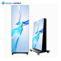 Layar Poster LED Lipat P2.5 Indoor dengan Piksel Halus 640x1920mm, Dapat Digantung atau Diletakkan di Lantai, Layar Iklan Ritel dengan Kontrol Jarak Jauh
