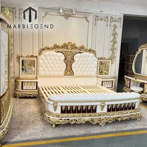 Ensemble de meubles de chambre à coucher de luxe, décoration personnalisée, lit king size classique, mobilier de chambre de luxe <span class=keywords><strong>royal</strong></span>, à <span class=keywords><strong>vendre</strong></span> - Product Image 5