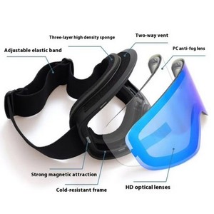 Gafas de Esquí Antivaho con Logotipo Personalizado, Diseño Cilíndrico Magnético, Equipo para Niños - Product Image 5