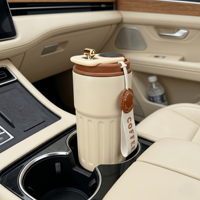 Gobelet isotherme en acier inoxydable à double paroi avec affichage LED de température, 15 oz, personnalisé, pour voiture, voyage, café, idéal comme cadeau
