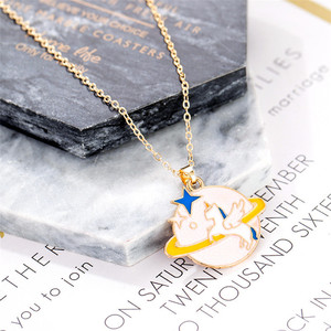 Trendz Version Coréenne Du Tempérament Fille Goutte D'huile Collier Licorne Enfants Ensemble De Bijoux - Product Image 4