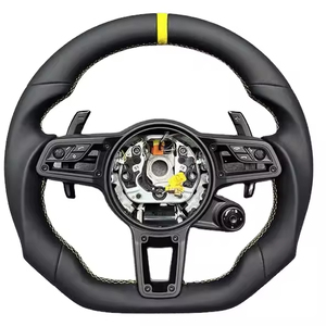 Volante Estándar de Cuero Negro OEM para Modelos Porsche Panamera Cayenne <span class=keywords><strong>Macan</strong></span> 718 911 918 997 991 970 971 Boxster Cayman - Product Image 1