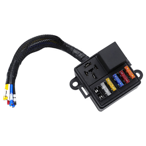 Boîtier de fusibles et de relais, boîtier de relais automobile, 12V pré-câblé, étanche, avec 2 relais 40A et porte-fusibles 6 voies pour voiture, camion, bateau - Product Image 2