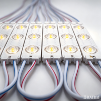 Module LED étanche IP65 6013, 12V, avec lentille, 1,5W, 3 SMD 2835, injection, angle de vision 170°, température de couleur 1800-14000K