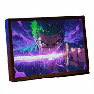 Décoration de chambre créative, peinture lumineuse d'anime <span class=keywords><strong>Luffy</strong></span> Zoro, affiche lumineuse <span class=keywords><strong>One</strong></span> <span class=keywords><strong>Piece</strong></span>, artisanat en plastique - Product Image 1