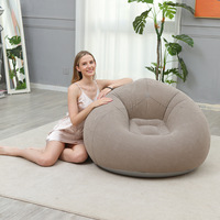 Canapé gonflable en gros avec emballage en boîte couleur, incluant un coussin gonflable, idéal pour le camping, la maison et l'extérieur