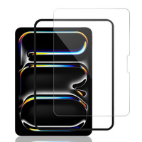 Protection d'écran en verre trempé HD 2.5D 9H sans bulles, installation facile, pour iPad Pro M4/M5 11 pouces 2024/2025