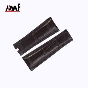 Diseño fácil de usar Nuevas correas de repuesto retro Valioso 20Mm Cocodrilo genuino Cadena suave Correa de reloj de cuero Logotipo personalizado - Product Image 2