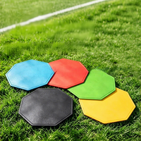 Tapis de repère octogonal plat pour l'entraînement au football et au tennis - Matériau en élastomère thermoplastique pour une utilisation multisports