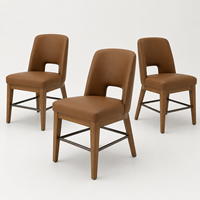 Chaise de salle à manger en bois moderne de luxe, mobilier commercial robuste pour hôtel, restaurant, bistrot