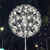 Lampe LED Intelligente Effet Feux d'Artifice Pissenlit RGB IP65 Étanche en Acier Inoxydable avec Télécommande pour Jardin Extérieur, Fêtes et Festivals - Vente Flash