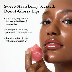 Hidratación durante la noche, acabado brillante regordete, tratamiento de labios, bálsamo, tomate rojo, gelatina, labios, máscara para dormir para labios secos y agrietados - Product Image 3