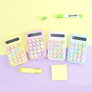 Лидер продаж, Симпатичные маленькие калькуляторы, 12-значный калькулятор для обучения в стиле макарон, офис