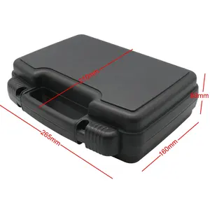 Personalizado pequeño portátil premium hard-shell caja de plástico con tapa y cerraduras de insertos de espuma para peluquería herramientas