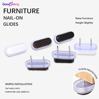 Patins antidérapants en nylon pour chaises, protections de pieds de meubles pour sols