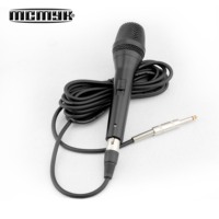 Microphone dynamique cardioïde filaire professionnel pour KTV à domicile, avec suppression du bruit, design léger, connecteur XLR, construction métallique
