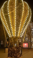 Haute qualité 3D LED géant ballon à air chaud lumière décoration de noël Led ballon de noël lumières pour l'affichage de noël en plein air