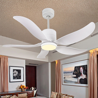 Ventilateur de plafond moderne à LED avec télécommande Lame ABS Lumières lumineuses à LED Lumière de ventilateur de plafond au design contemporain