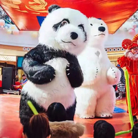 Ours polaire géant Costume gonflable Street Funny Panda Mascotte Costume Party Cosplay Furry Plush Doll Gonflable Mascotte Costume