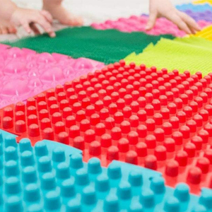 Tự kỷ cảm giác mô-đun trò chơi đi bộ Pad gỗ TPE Shiatsu tấm cho hình phạt kích thích massage chân Mat cho chơi - Product Image 2