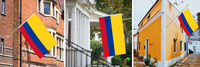 Style de fanion de drapeau colombien simple face personnalisable de 3x5 pieds pour les bannières nationales et les drapeaux d'affichage imprimés sur commande