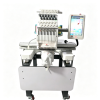 Machine à broder à 9 aiguilles efficace pour la couture de logos multicolores et la décoration de vêtements, applications en usine