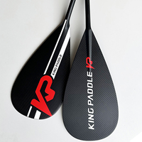 Kingpaddle Double coude manche en bois traditionnel tahitien entièrement en fibre de carbone stabilisateur canoë bateau pagaie OC PADDLE