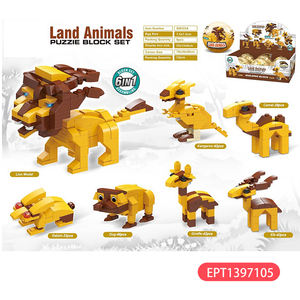 EPT $1 Jouets 6-en-1 Bloc d'assemblage d'animaux Petits mini jouets de construction <span class=keywords><strong>dinosaures</strong></span> pour enfants Jouets pas chers pour enfants Vente en gros de jouets pour filles - Product Image 2