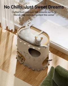 Premium Modern 100% Recyclable Non-toxic Eco-friendly Cat House Acoustic Polyester Felt Removable Custom Color Print Logo - Product Image 4