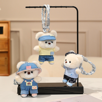 Peluche ours kawaii personnalisée en gros, peluche super douce, collection de porte-clés, jouet pour la décoration de sac à main ou de sac à dos
