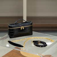 Sac mini bandoulière fourre-tout haut de gamme pour femme en cuir pleine fleur gaufré motif crocodile style rétro avec fermeture éclair et chaîne