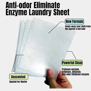 Hojas de detergente para ropa con enzimas antiolor de alta eficiencia personalizadas, tabletas de detergente sólido para cazadores de lavandería - Product Image 2