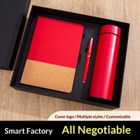 Coffret Cadeau Carnet en Similicuir Personnalisé avec Logo, Reliure Cousue, Bloc-Notes de Bureau, Agenda, Cadeau Souvenir pour Réunion Annuelle