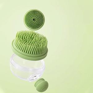 Sang Trọng Có Thể Gập Lại Con Chó Tắm Bàn Chải Với Phân Hủy Sinh Học Silicone Dầu Gội Đầu Và Xà Phòng Dispenser Cho Con Chó Con Massage Trong Phòng Tắm - Product Image 6