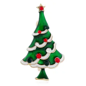 Hot Sale Christmas Gift Set Christmas Tree Brooch Christmas Ornaments Decoration Brooch