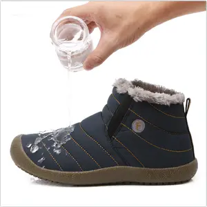 2022 Nieuwe Model Nieuwste Winter Casual Waterdichte Sneeuw Schoenen Dagelijks Fleece Gevoerde Warmte Warm Boot Platte Goedkope Mannen Vrouwen winter Laarzen