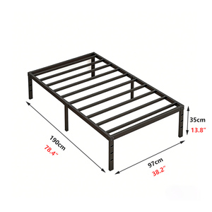 Easy Assembly Metal <strong>Bed</strong> With Noise Full Platform <strong>Bed</strong> Frame No Box Spring Needed Flat Pack Metal <strong>Bed</strong> <strong>Underbed</strong> Storage - Product Image 3