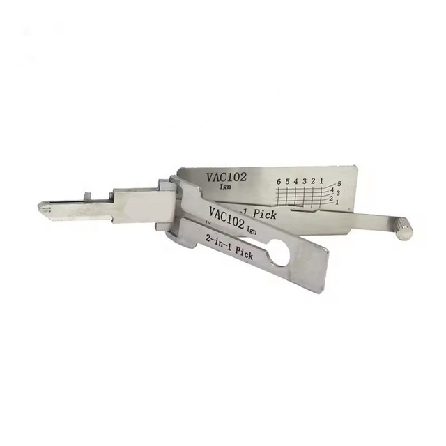 Lishi VAC102 2-in-1 Decoder and Pick Locksmith Tool for Renault Vehicles Flat 6 Cut